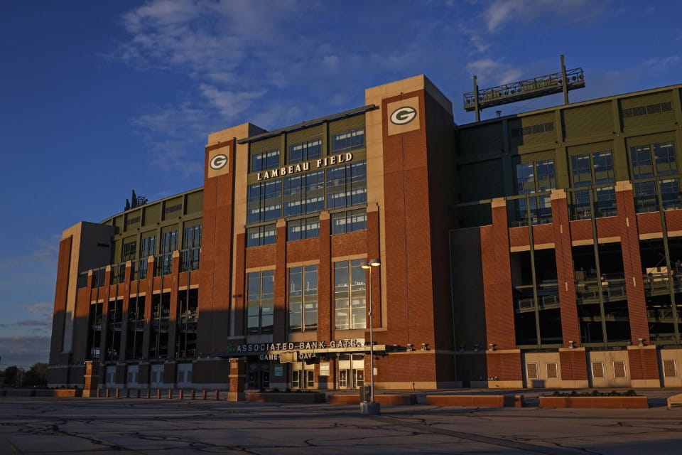 Lambeau Field at night